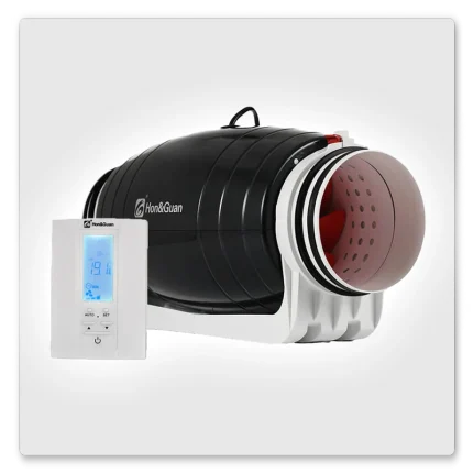 Hon&Guan 15 CM Ultra Silent Inline Fan with Wireless Controller _1 გამწოვი